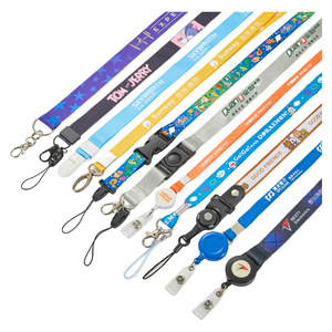 Promotional Neck Nylon Polyester Lanyards Card Holder Cell Phone Woven Lanyards with logo Custom