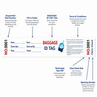 Étiquette de bagage personnalisée avec logo d'usine, haute qualité, robuste, pour hôtel, vente en gros, offre spéciale