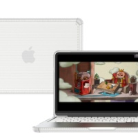 Nouvelle coque rigide de style rayé pour MacBook Neo PC+TPU, housse d'ordinateur portable durable