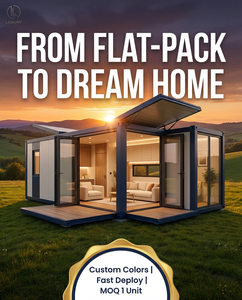 Maison conteneur pliable et extensible de 40 pieds, maison préfabriquée modulaire, panneau sandwich en acier, conception personnalisée, mini-villa, bureau, cabane - Product Image 2