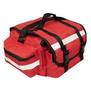 Sac de traumatologie pour premiers intervenants d'usine 17x9x7 Rouge, Organisateur médical EMT/EMS avec séparateurs rembourrés, plusieurs compartiments et poches latérales - Product Image 1