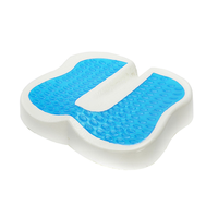 Coussin de siège en mousse à mémoire de forme avec gel rafraîchissant, forme ondulée, pour longues périodes assises, orthopédique en U, soulagement des douleurs au coccyx et à la sciatique