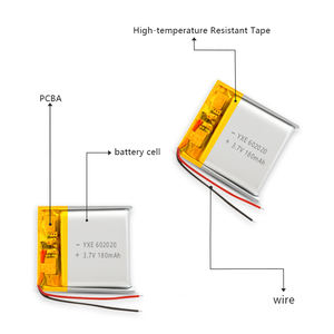 OEM/ODM Haute Sécurité 3.7V/180mah 602020 Poche Commerciale Micro Batterie Lithium Polymère Rechargeable - Product Image 3