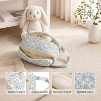 Organisateur 2-en-1 suspendu pour couches et lingettes humides de bébé, pochette compacte et portable pour les voyages en extérieur et l'usage quotidien des parents, coutures renforcées