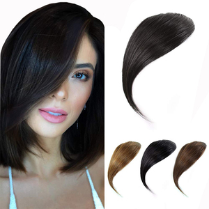 <span class=keywords><strong>Frange</strong></span> française à clipser, extensions de cheveux naturels avec <span class=keywords><strong>frange</strong></span> latérale dégradée pour femmes, blond foncé - Product Image 2