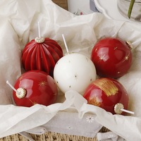 Bougie aromatique en forme de boule de Noël, lanterne décorative d'ambiance, pour la maison, les bars, le Nouvel An, Pâques, Diwali, Ramadan, fabrication artisanale