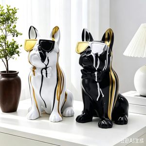 Statuetta in Resina Dipinta a Mano <span class=keywords><strong>Personalizzata</strong></span> di Bulldog Francese per Arredamento Casa - Product Image 2