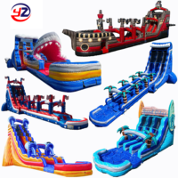 Château gonflable commercial économique à thème avec toboggan et zone de saut, en vente