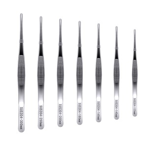 Pinzas Quirúrgicas Rectas de Acero Inoxidable 304 Reutilizables de 12.5/14/16/18/20/25/30cm para Uso Médico y de Laboratorio - Product Image 4
