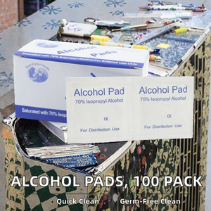 100 Toallitas Antisépticas con <span class=keywords><strong>Alcohol</strong></span> para Microblading, Limpieza de Tatuajes de Cejas, Accesorios para Maquillaje Permanente - Product Image 3