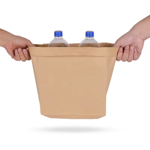 Borsa Sandwich marrone in carta Kraft per pane tostato e confezione da forno personalizzabile per <span class=keywords><strong>Pizza</strong></span> e latte - Product Image 4