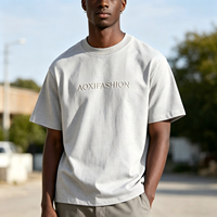 T-shirts en coton Ringpun personnalisés avec votre logo, 320 g/m², coton épais, t-shirts vierges, t-shirts décontractés pour hommes