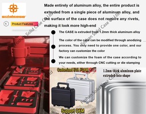 Nhà máy nhôm tùy chỉnh phù hợp với trường hợp OEM ODM nhôm Mang trường hợp tùy chỉnh PU EVA nhổ bọt - Product Image 4