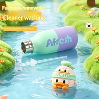 Gobelets pour enfants et bébés en acier inoxydable de qualité 316, isolés sous vide, résistants aux odeurs, avec un design de dessin animé en forme de tête d'animal, étanches