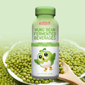 Boisson liquide en bouteille de bactéries lactiques probiotiques <span class=keywords><strong>ferment</strong></span>ées et stérilisées, sans conservateurs, naturelles, biologiques, à base de haricot mungo vert, sans gras - Product Image 1