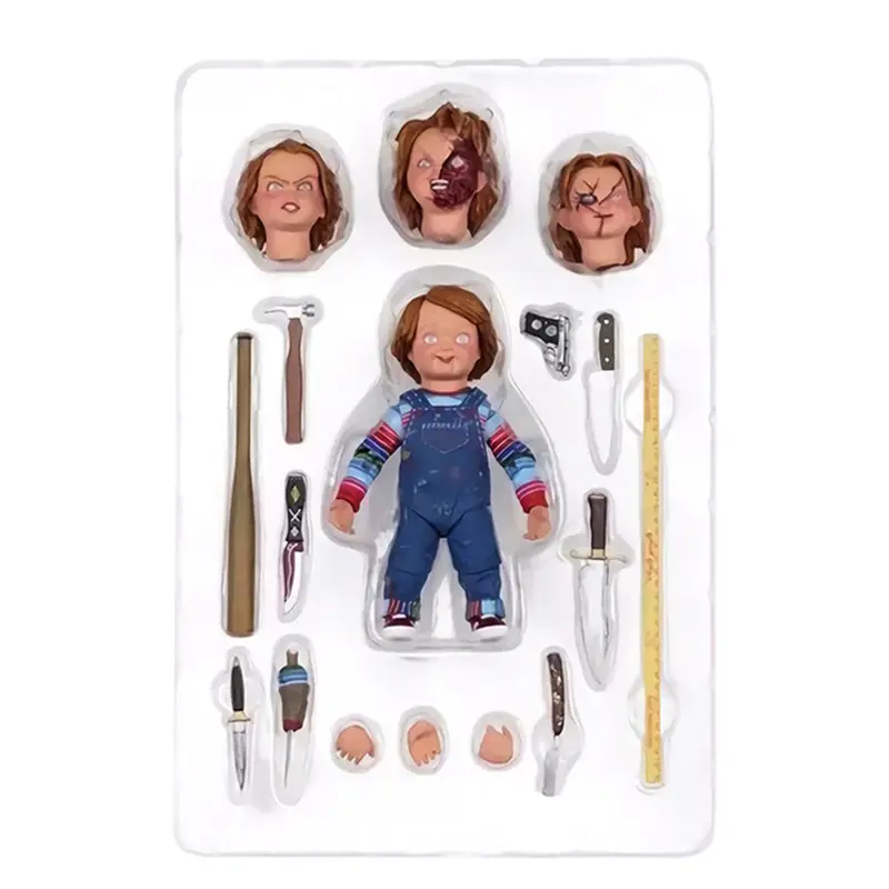 NECA 10cm çocuk oyun Chucky Action Figure aksesuarları ile iyi adamlar korku bebekler o en iyi arkadaş heykelcik için seni istiyor