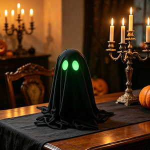 Adorno de Fantasma de Halloween al por Mayor con Ojos Iluminados, Mini Figura de Escritorio, Decoración para el Hogar, Suministros para Fiestas - Product Image 4