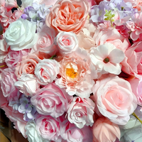 Centre de table de mariage YC Brand, décoration d'événement, arrangement de fleurs artificielles de haute qualité, rose hydrangea rose pâle