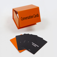 Jeux de cartes de conversation personnalisés pour adultes prêts à imprimer services Jeu de cartes de conversation personnalisées Boîte magnétique à rabat