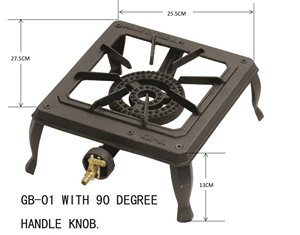 Tragbarer Mini-Herd brenner Gusseisen Propan LPG Gaskocher für Patio Outdoor Camping BBQ(GB-01) - Product Image 4