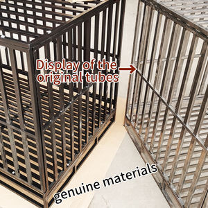 ใหม่กรงสุนัขแบบซ้อนได้ทำจากโลหะสำหรับสุนัขกรงสุนัขแบบพับเก็บได้ถาดพลาสติกมีล้อลากสำหรับสุนัขเคลื่อนย้ายได้ง่าย - Product Image 3