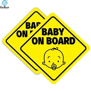 Adesivi Vinaly personalizzati di alta qualità per bambini a bordo In nero con 25 anni di esperienza e certificazione ISO - Product Image 6
