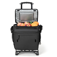 Grande Capacité Portable Étanche Pique-Nique Camping Étanche Isolé Pliable Glace Chariot Roulant Glacière Sac Avec Roues