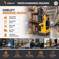 Chariot élévateur électrique compact de 1 tonne, alimenté par batterie au lithium, contrepoids, modèle CQD15, pneus en polyuréthane pour petits entrepôts