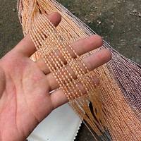 Perles d'eau douce colorées en forme de riz de 2-2,5 mm, naturelles, non-nucléées, mini-perles semi-finies pour collier DIY, longueur 39 cm