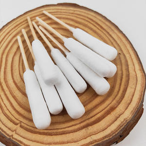 Boîte ronde en <span class=keywords><strong>bois</strong></span> écologique avec logo personnalisé, bâtonnets de coton faits à la main, tête large, coton-tige en bambou - Product Image 3