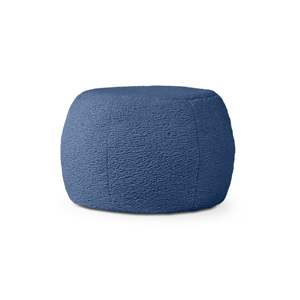 Pouf ottoman DB Jaxx Ellis Small Indigo en fausse fourrure de mouton, amovible, moderne, pour la maison, les chambres et les enfants - Product Image 1