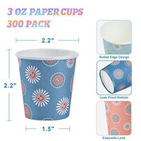 Gobelets à café jetables en papier, gobelets à motifs de marguerites pour boissons chaudes ou froides, jus, thé, maison, bureau, fête, voyage, usage quotidien