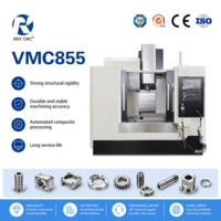 Centro de Mecanizado CNC VMC855 a Precio de Fábrica, Fresadora Vertical de 3 Ejes con ATC de 24T para Procesamiento de Piezas de Automóviles