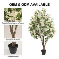 Arbre artificiel de bougainvillier de 1,80 m avec fleurs réalistes en tissu, usine OEM ODM, plante fleurie artificielle pour la décoration intérieure