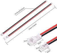 10 paires de connecteurs adaptateurs JST 2 broches mâle/femelle de 1,25 mm, 10 cm, avec âme en cuivre, isolation PVC, étanches IP67, pour prise Woodland 110V
