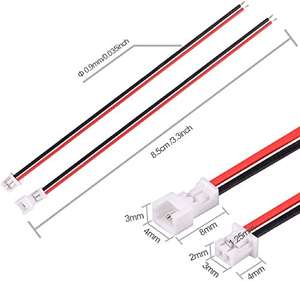 10쌍 1.25mm JST 2핀 남성/여성 어댑터 커넥터 10cm 구리 코어 PVC 절연 IP67 방수 전선(우드랜드 플러그용) - Product Image 4