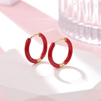 Verano de moda 2X12 alambre titanio acero pendientes colorido dorado abierto Color plástico hipoalergénico para fiestas