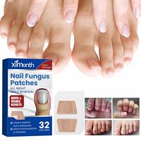 Ximonth Pack de 32 patchs réparateurs antifongiques pour les ongles, traitement des ongles fongiques, patchs pour améliorer les ongles fissurés et cassants