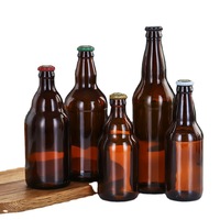 Vente en gros de bouteilles de bière créatives de 330ml 12 oz Boîte en carton ambré vide en verre alcoolisé pour boissons