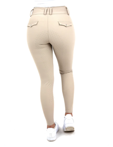 Pantalones de montar de alta calidad para mujer, pantalones ecuestres con agarre de silicona, bolsillo para teléfono móvil - Product Image 5