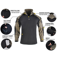 T-shirt tactique essentiel basique pour homme, coupe classique, tricoté en polyester/coton, séchage rapide, manches courtes, pour activités de plein air, camping, randonnée, usage quotidien