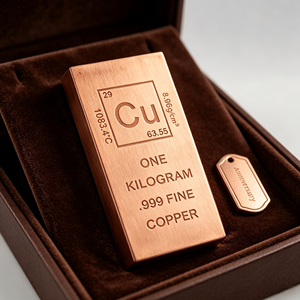 Lingot de Cuivre Fin .999 de Un Kilogramme, Plaqué Mat, Marquage Chimique, Article de Collection, Commande Directe Usine - Product Image 5