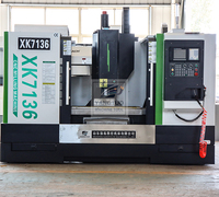 Fraiseuse CNC universelle à tourelle verticale XK7136, commande Fanuc, broche simple 3HP, robuste, capacité 16 outils BT40-120