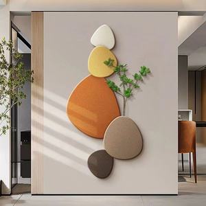 Nouveau Type de pierre en cours d'exécution hall d'entrée décoration peinture applique plante verte murale couloir couloir suspendu peinture - Product Image 5