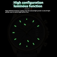 Montre-Bracelet de Luxe pour Hommes, Tendance, Étanche, Calendrier Lumineux, Bracelet en Acier Inoxydable