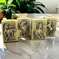 Briquet à chaire en alliage de zinc, série Cheval, en métal, coupe-vent, pour cigares et kérosène, cadeau créatif, direct usine