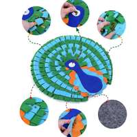 Tapis interactif pour chien en polaire douce à motif animalier, écologique, pour le travail olfactif, avec puzzle pour friandises, antidérapant et durable