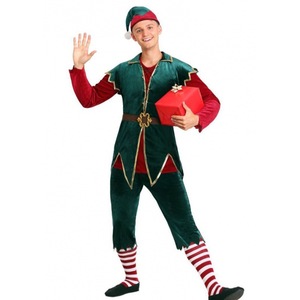 HESPER Hot Sale Unisex Adult Cosplay Christmas Costume Casual Style Santa Jumpsuit With Zombie Skull Pattern for All Adults - Product Image 2
