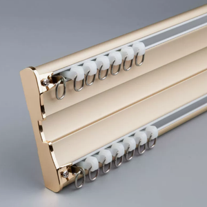 Rail double en aluminium à fixation au plafond pour baies vitrées et bureaux à domicile - Tringles à rideaux et accessoires - Product Image 3