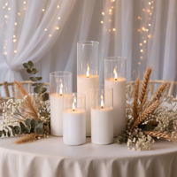 Décorations de mariage Matti : Centres de table en fleurs artificielles, décorations lumineuses de table, bougies LED pour la décoration de mariage artificielle